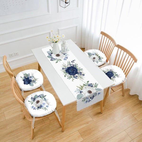 Set 4 perne de scaun și napron 45x140 cm – Mila Home-image-1