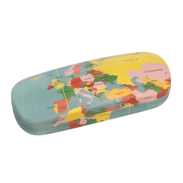 Toc pentru ochelari cu lavetă de curățare Rex London World Map-image-3