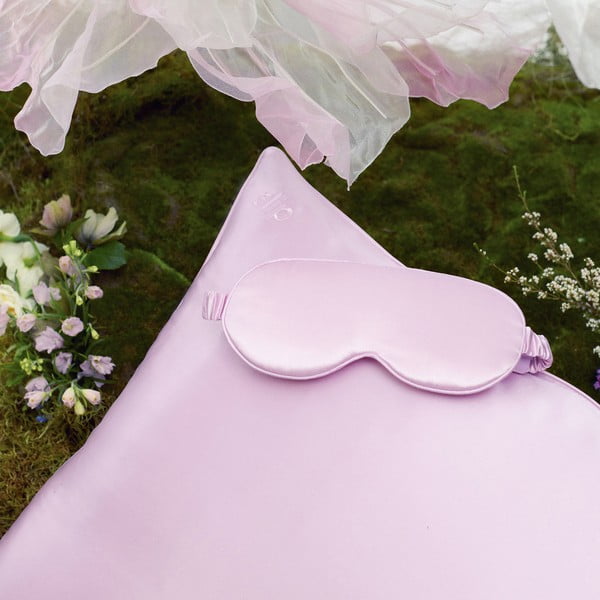 Mască de dormit mov lavandă din mătase Contour Wildflower – slip-image-4