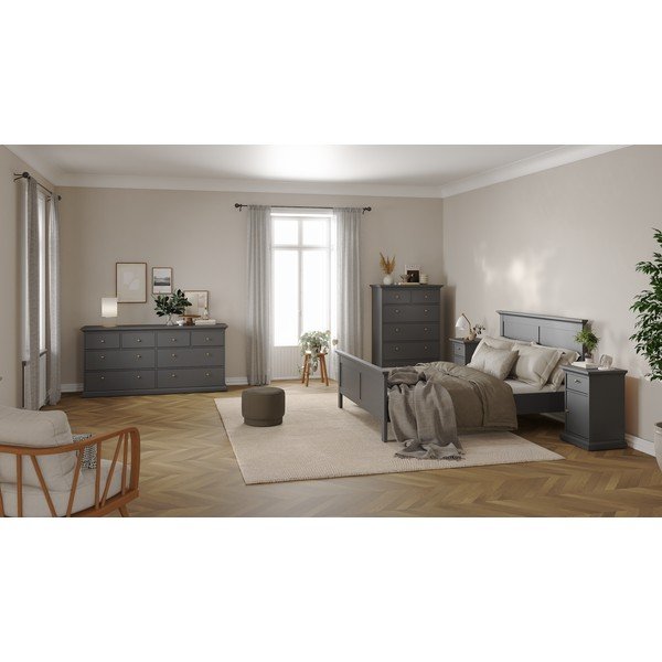 Pat matrimonial gri 140x200 cm Paris – Tvilum-image-1