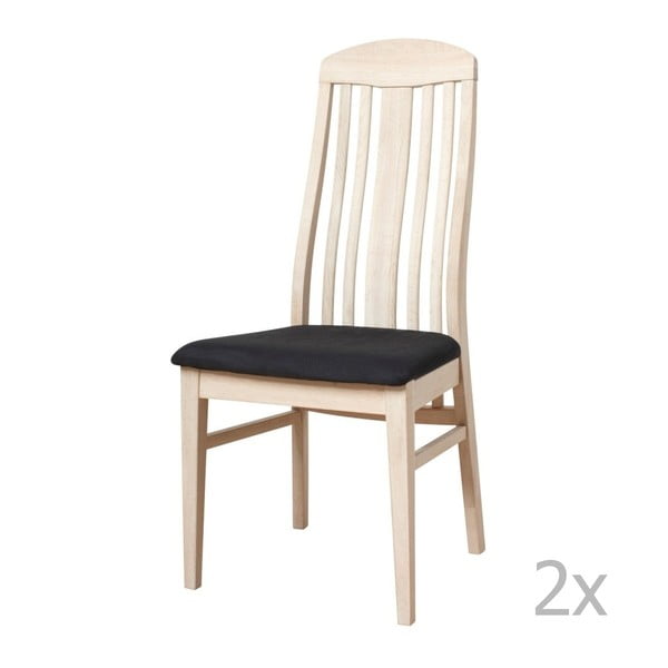 Set 2 scaune din lemn de stejar Knuds Heidi