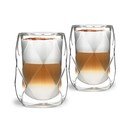 Set 2 pahare de latte cu perete dublu Vialli Design Geo, 350 ml
