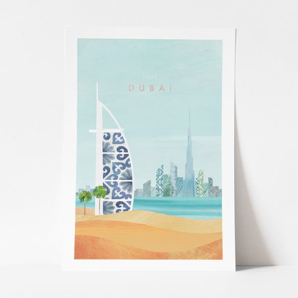 Poster Travelposter Dubai, A3