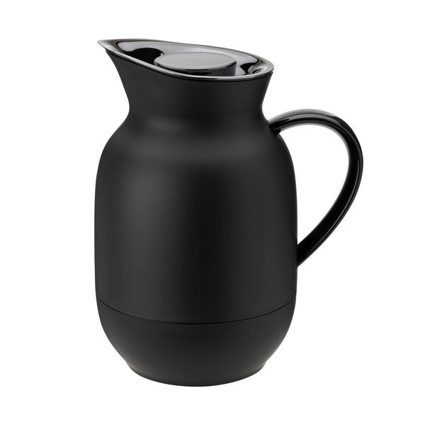 Cană termos negru din plastic 1 l Amphora – Stelton