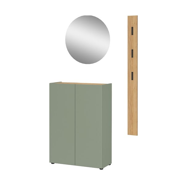 Set pentru hol verde deschis cu aspect de lemn de stejar 104x200x33 cm Alviano – Germania