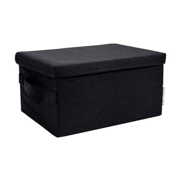 Cutie de depozitare neagră din material textil cu capac 34x45x25 cm Soft Storage – Bigso Box of Sweden