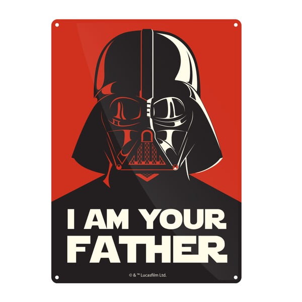 Placă decorativă Star Wars™ I Am Your Father, 15 x 21 cm