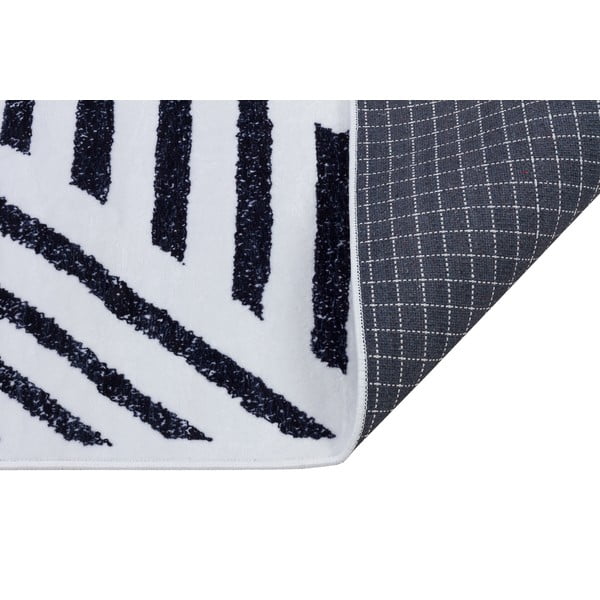 Covor lavabil alb-albastru 300x80 cm - Vitaus-image-2