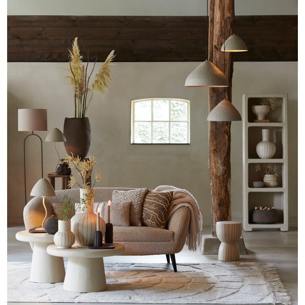 Măsuță de cafea bej rotundă ø 60 cm Kulona – Light & Living-image-1