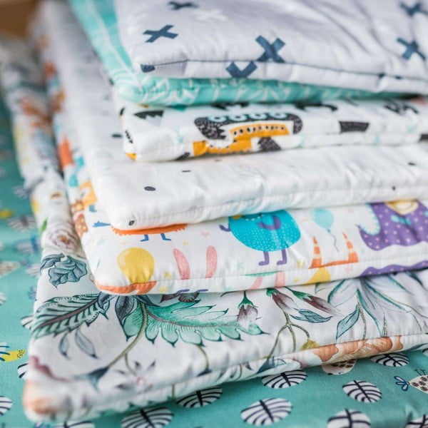 Set pentru pătuț alb/portocaliu Sweet Dreams – Yellow Tipi-image-1