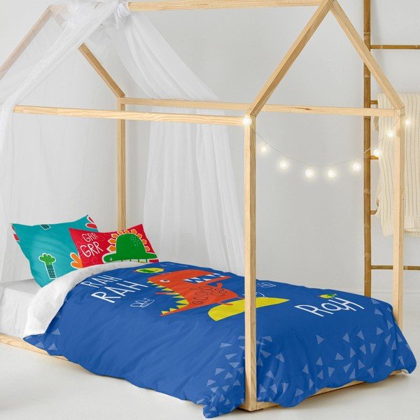 Lenjerie de pat din bumbac pentru copii Moshi Moshi Funnysaurus, 140 x 200 cm-image-1