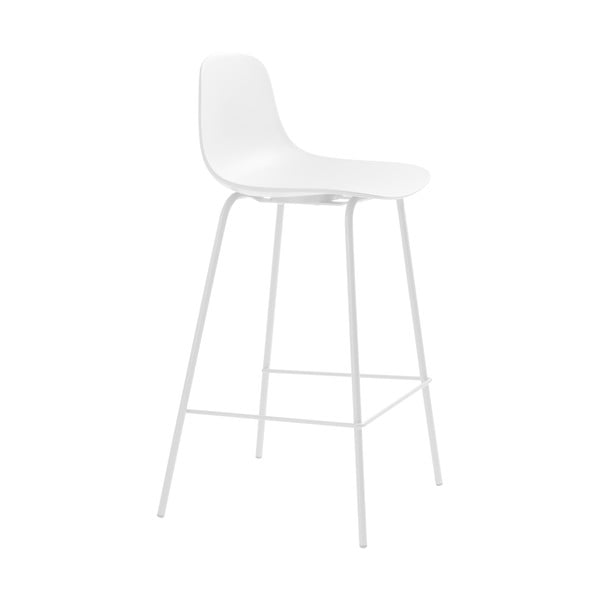 Scaun de bar alb din plastic (înălțime șezut 67,5 cm) Whitby – Unique Furniture