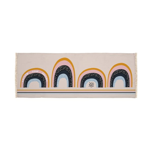 Covor pentru copii Little Nice Things Rainbows, 135 x 55 cm