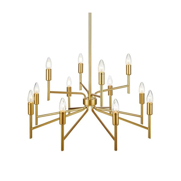 Lustră cu 12 becuri Markslöjd Regent, auriu-image-3