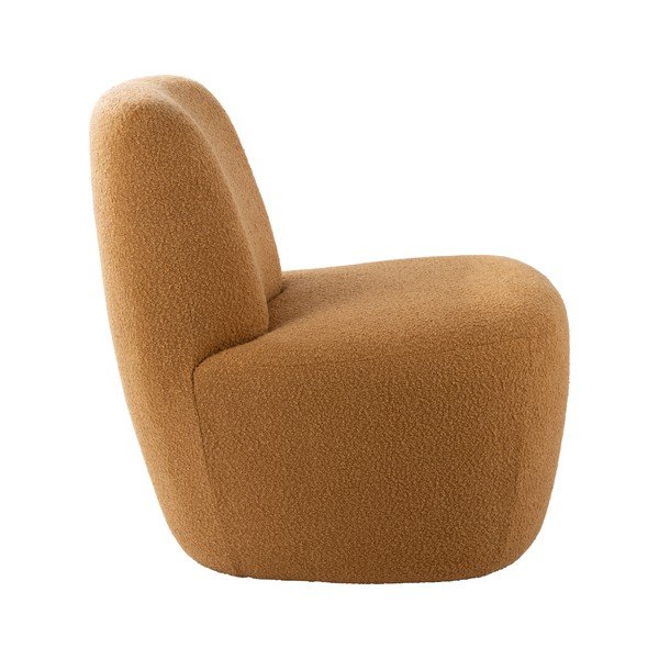 Fotoliu galben cu tapițerie din țesătură bouclé Ada – Leitmotiv-image-3