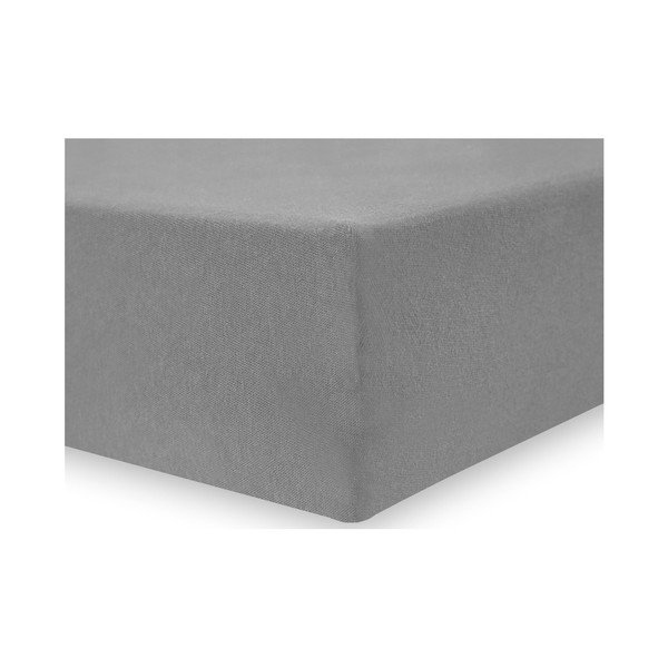 Cearșaf de pat cu elastic DecoKing Nephrite, 160–180 cm, gri-image-1