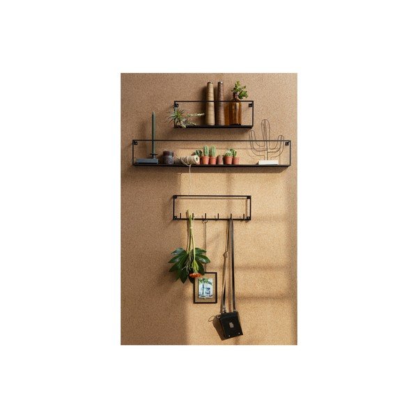 Cuier cu 6 cârlige WOOOD Meert, mic, negru-image-3