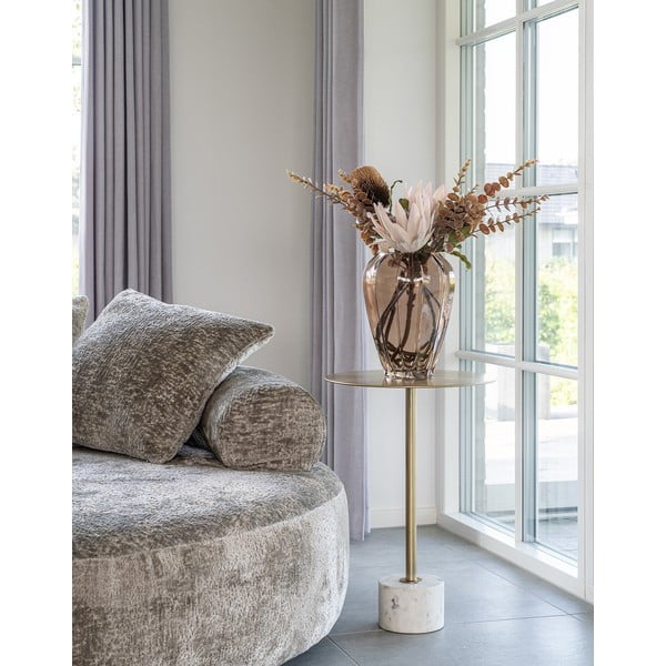 Măsuță auxiliară rotundă din metal ø 41 cm Lecco – House Nordic-image-1