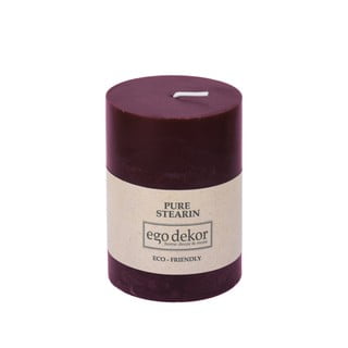 Lumânare Eco candles by Ego dekor Friendly, durată ardere 37 h, vișiniu