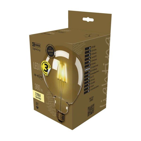 Bec cu LED EMOS Vintage G125 Warm White, 4W E27-image-2