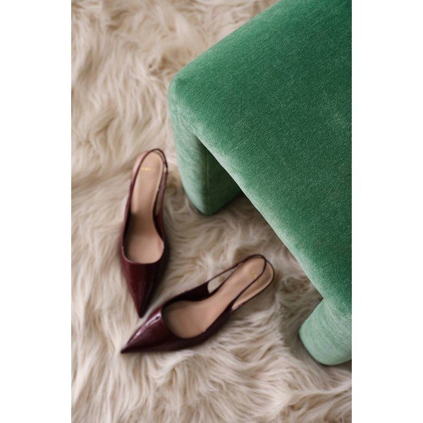 Puf verde cu tapițerie din chenille Pigally – Ellos Home-image-2