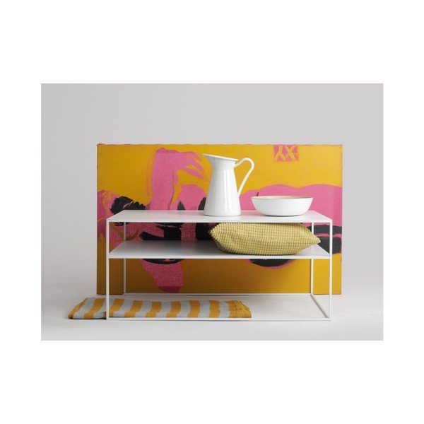Masă de cafea cu blaturi suprapuse Custom Form Tensio, lungime 100 cm, alb-image-3