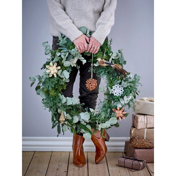 Set de 3 decorațiuni de Crăciun suspendate albe Bloomingville Otta-image-1