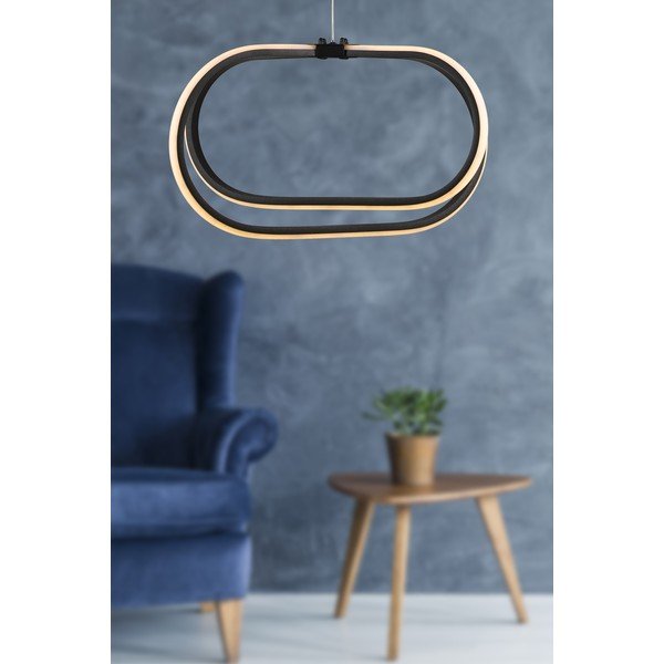 Lustră neagră LED din metal ø 42 cm Loca – Squid Lighting-image-1
