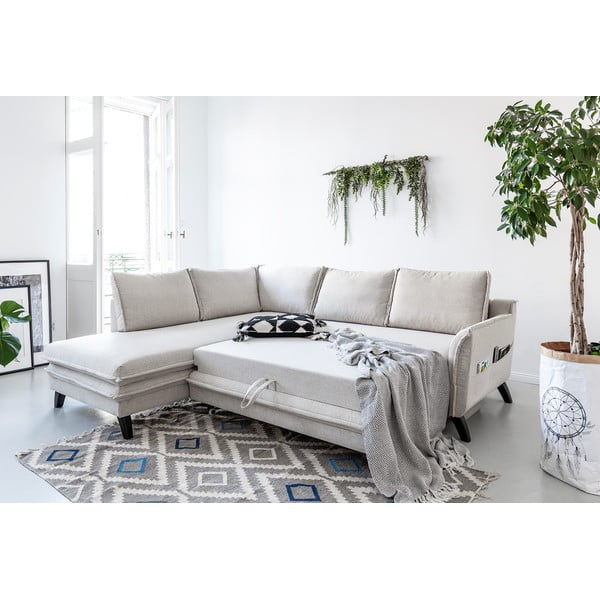 Colțar extensibil cu șezlong pe partea stângă Miuform Charming Charlie L, bej deschis-image-4