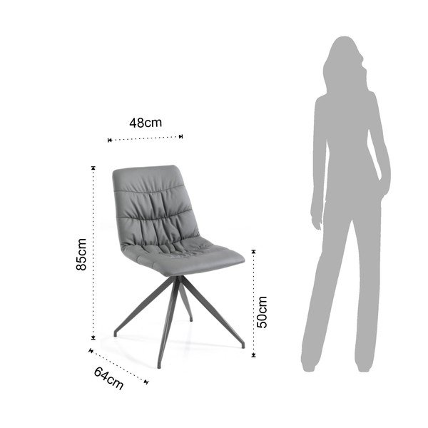 Set 2 scaune Tomasucci Chiara, gri-image-3
