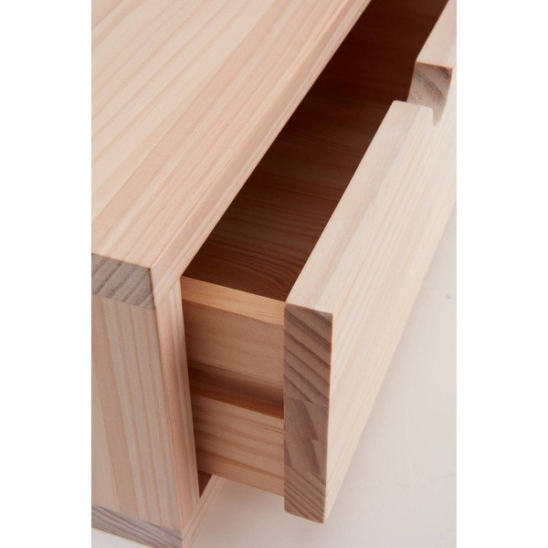 Noptieră în culoare naturală deschisă suspendată din lemn de pin Williston – Jotex-image-4