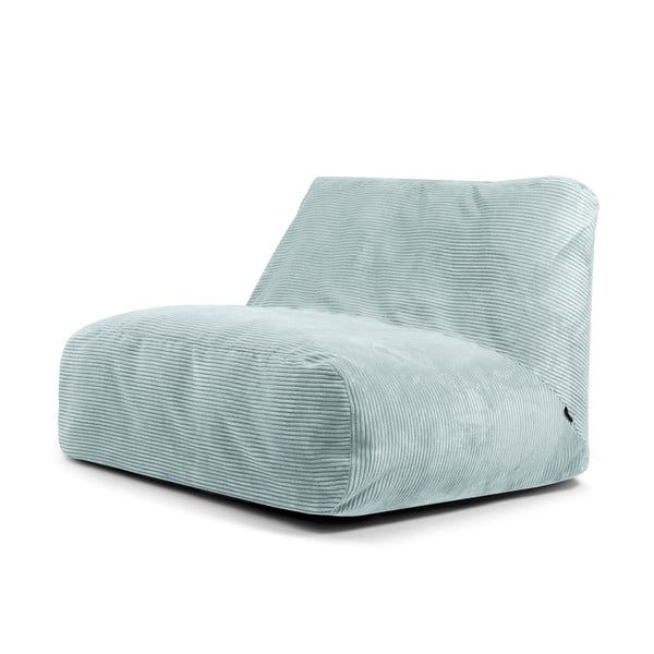 Fotoliu bean bag verde mentă cu tapițerie din catifea reiată Sofa Tube – SLOWDOWN