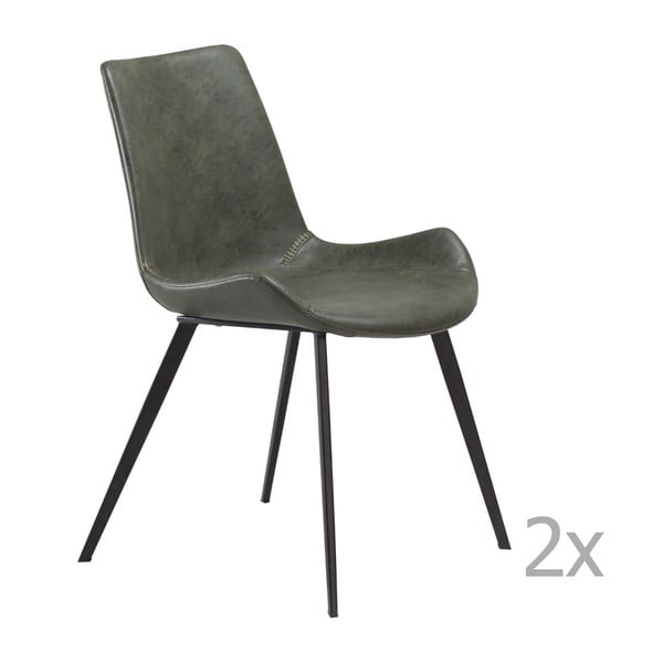 Set 2 scaune DAN-FORM Hype Faux, verde