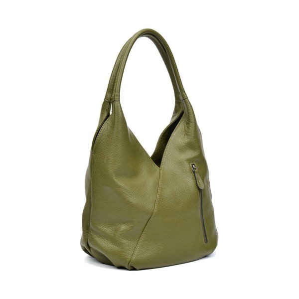 Geantă Hobo din piele Roberta M Brigida, verde-image-1