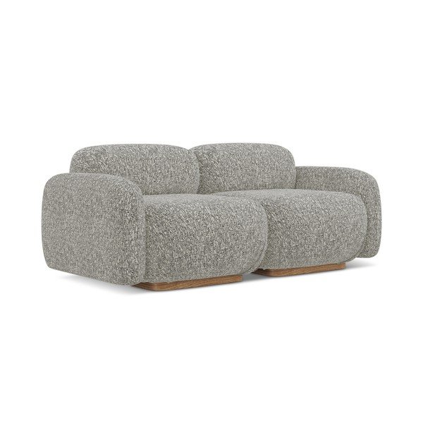 Canapea modulară gri 190 cm Ailani – Makamii-image-1