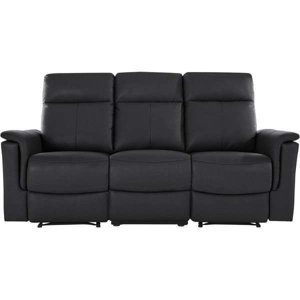 Canapea neagră cu tapițerie din piele 197 cm Southbrook – Støraa