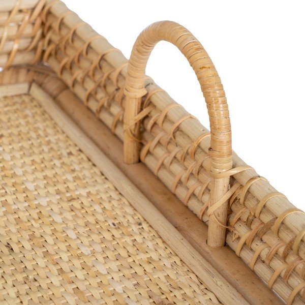 Masă consolă în culoare naturală din ratan 38x100 cm Ratán – Ixia-image-4