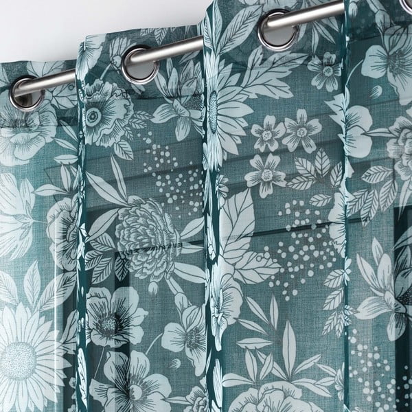 Perdea albastră din voal 140x280 cm Milady – douceur d'intérieur-image-1