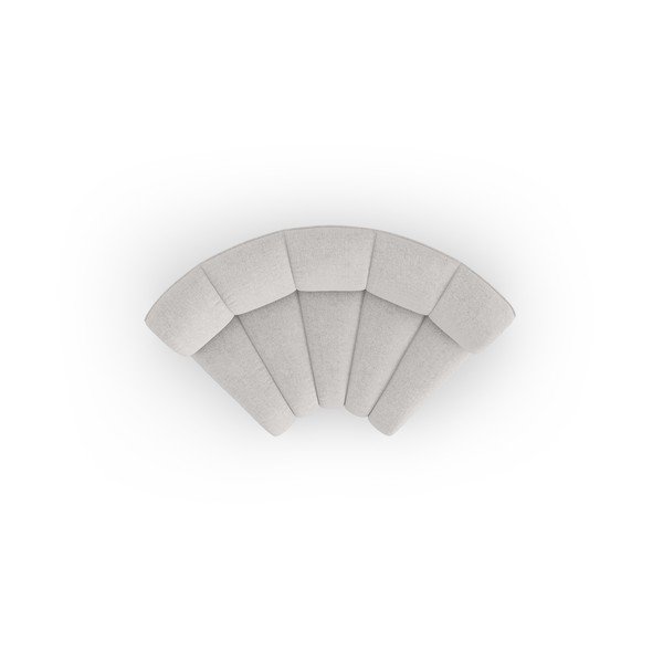 Modul pentru canapea modulară gri deschis cu tapițerie din chenille (cu colț variabil) Lupine – Micadoni -image-2