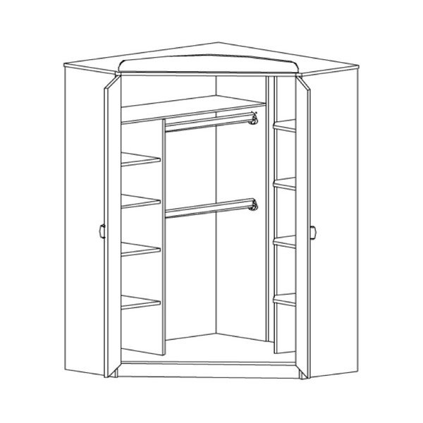 Dulap pe colț Faktum, alb-image-1