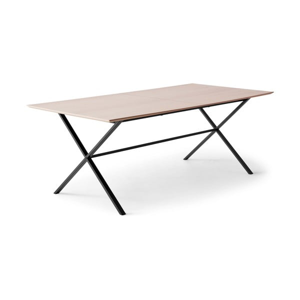 Masă de dining în culoare naturală extensibilă cu blat cu aspect de lemn de stejar 100x210 cm Meza – Hammel Furniture