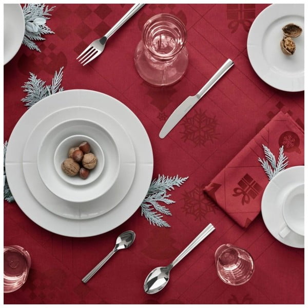 Față de masă din damasc 150x220 cm  cu model de Crăciun Natale – Rosendahl-image-3