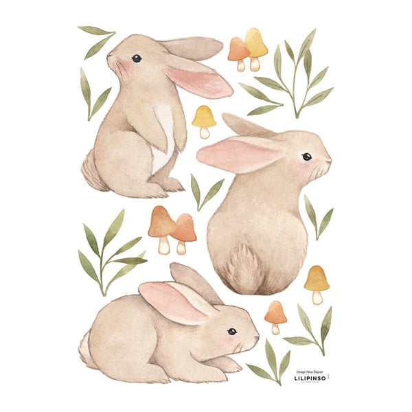 Folie cu stickere 30x42 cm Bunnies – Lilipinso