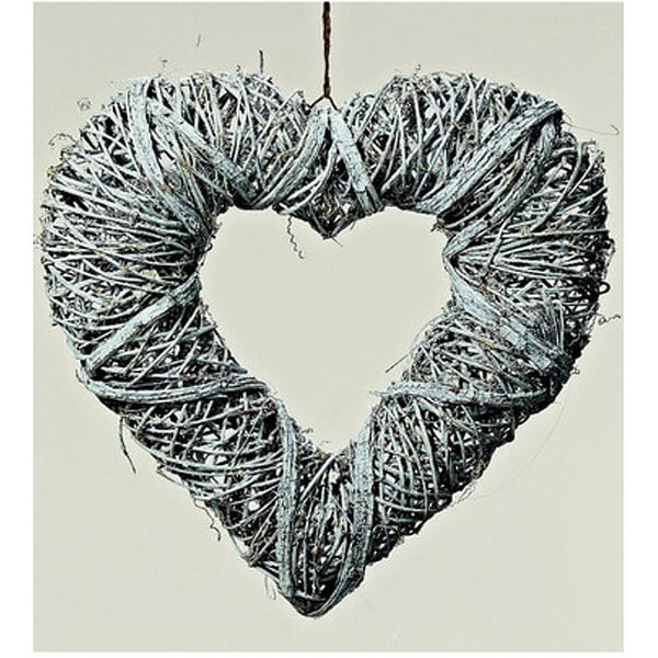 Decorațiune de agățat, inimă, Boltze Heart Natura, 30 cm