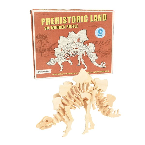 Puzzle 3D din lemn s Rex London Stegosaurus
