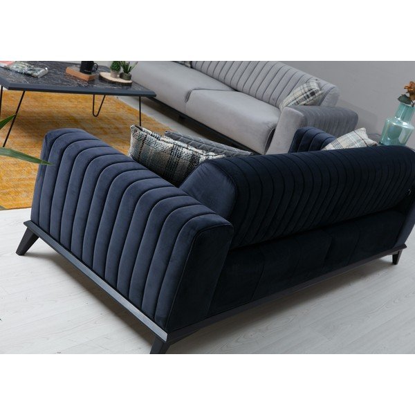 Canapea albastru-închis 220 cm Lisa – Balcab Home-image-1