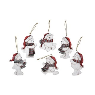 Set de 6 ornamente de Crăciun cu ursuleți Ego Dekor