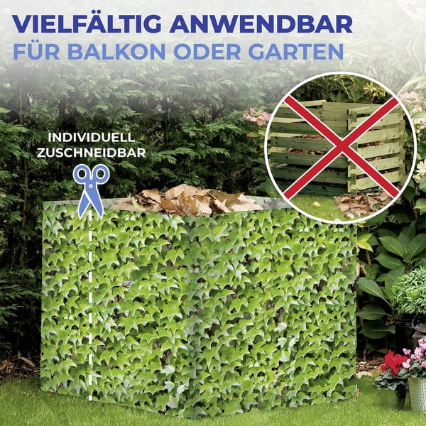 Paravan pentru balcon verde din plastic 500x85 cm Wilder Wein – Maximex-image-1