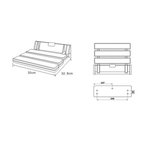 Scăunel pentru duș Aqualine Handicap – Sapho-image-1