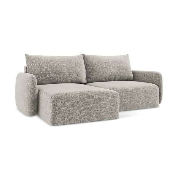 Colțar gri deschis extensibil/cu spațiu de depozitare (cu colț pe partea stângă) Kalena – Makamii-image-1